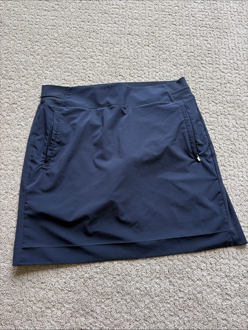 Athleta Navy Ribbed Performance Skort